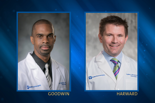 Last night @DukeMedSchool announced the 2024 Faculty Award winners -- two from the Dept. of Neurosurgery. Congrats to Rory Goodwin, winner of the Research #Mentoring Award, and Stephen Harward, Whitehead Scholar. @DukeMets @DukeSpine neurosurgery.duke.edu/news/faculty-r…