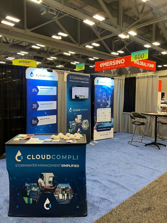 cloudcompli's tweet photo. Come talk stormwater management software with Cloudcompli at Booth #525 today at #ETFC ☔️ https://t.co/0FjBQAkYk0