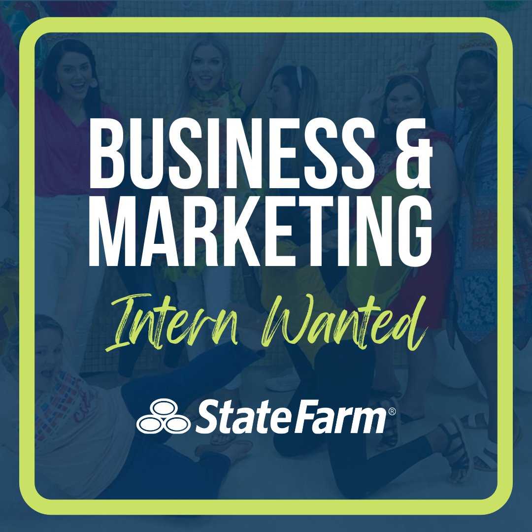 CALLING ALL BUSINESS AND MARKETING STUDENTS: State Farm is on the lookout for talented individuals to join their team as an Intern - State Farm Agent Team Member. Apply Here ➡️ ow.ly/qqkW50RFZ4o