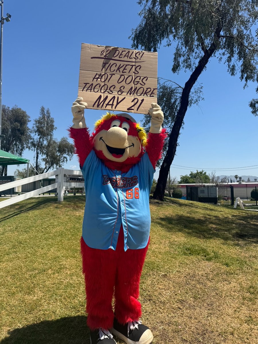 Bernie says get ready for $2 Tuesday next week at the ballpark! Grab $2 popcorn, tickets, parking, tacos, hot dogs and Kool-Aid! Don't miss out on these amazing deals every Tuesday! ⚾️🎉 mlb.tickets.com/?orgId=56129&a…