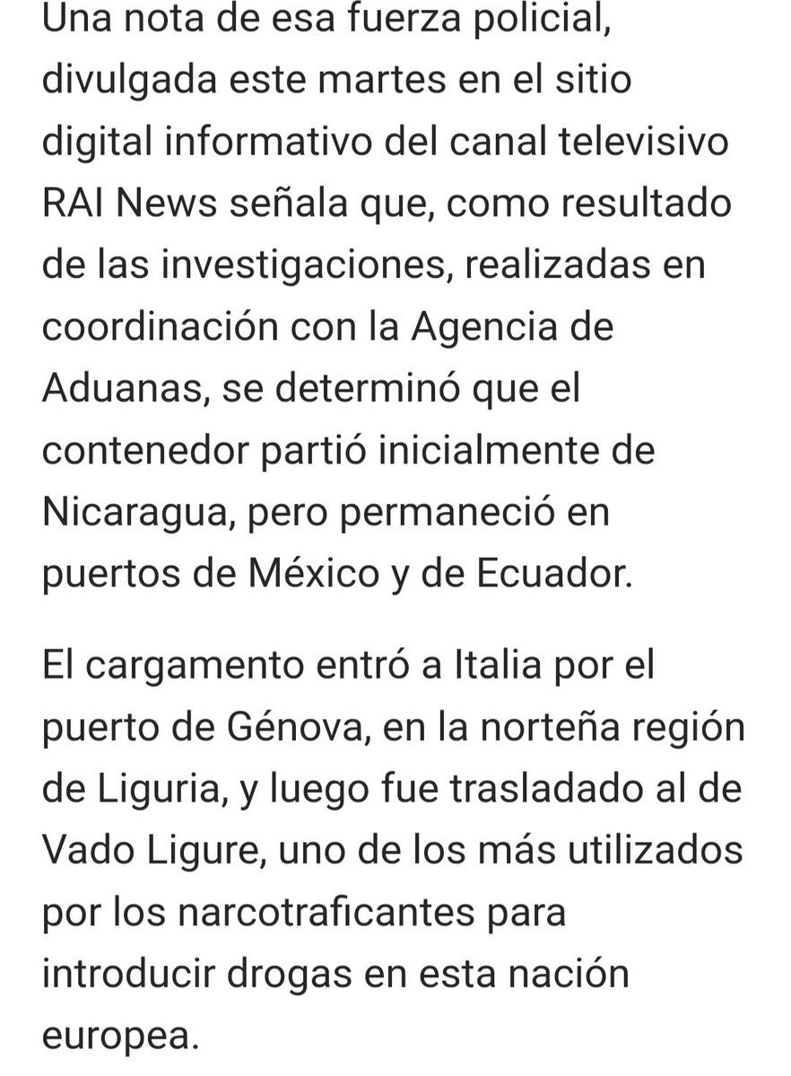 Contenedor partió inicialmente de NICARAGUA, dice la PRENSA LATINA