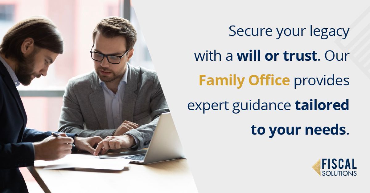Secure your legacy with a will or trust. A Family Office provides expert guidance tailored to your needs. Partner with us for peace of mind in estate planning. 

#EstatePlanning #WillsAndTrusts #FamilyOffice