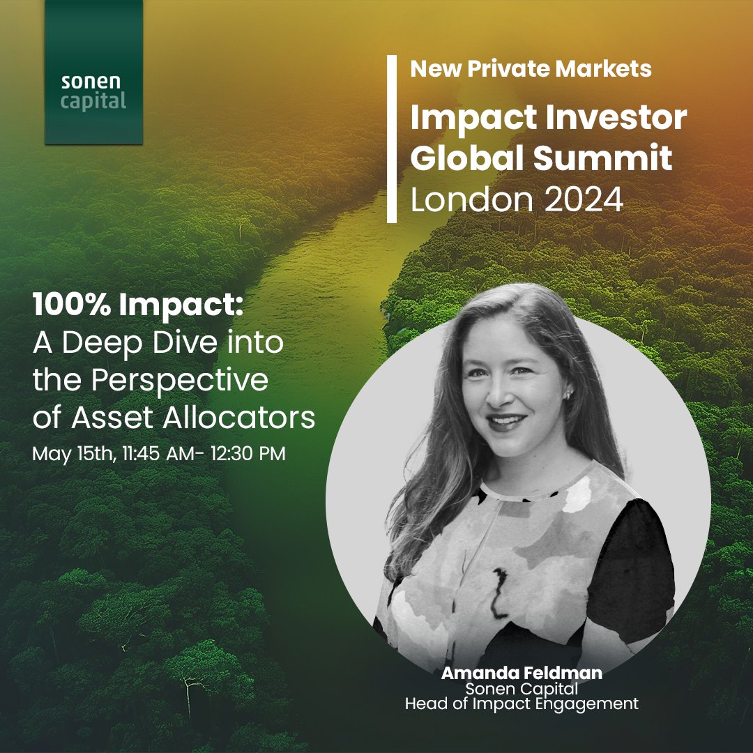 Sonen Capital (@sonencapital) on Twitter photo Join us at tomorrow's <a href="/NewPrivateMkts/">NewPrivateMarkets</a> Impact Investor Global Summit! Sonen Capital's Amanda Feldman will join a panel to discuss the unique perspective of asset allocators. #ImpactInvesting See the agenda here: lnkd.in/eWtrmzBP Join us at tomorrow's <a href="/NewPrivateMkts/">NewPrivateMarkets</a> Impact Investor Global Summit! Sonen Capital's Amanda Feldman will join a panel to discuss the unique perspective of asset allocators. #ImpactInvesting See the agenda here: lnkd.in/eWtrmzBP