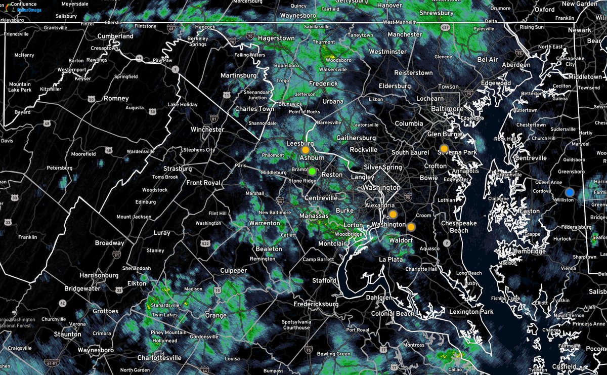 An unsettled day is on tap for the region thanks to a slow-moving low-pressure system. Showers are currently moving across the area but will increase in coverage as the day goes on. Some rain could be moderate to heavy later this evening into tonight. #vawx #mdwx #dcwx #wvwx