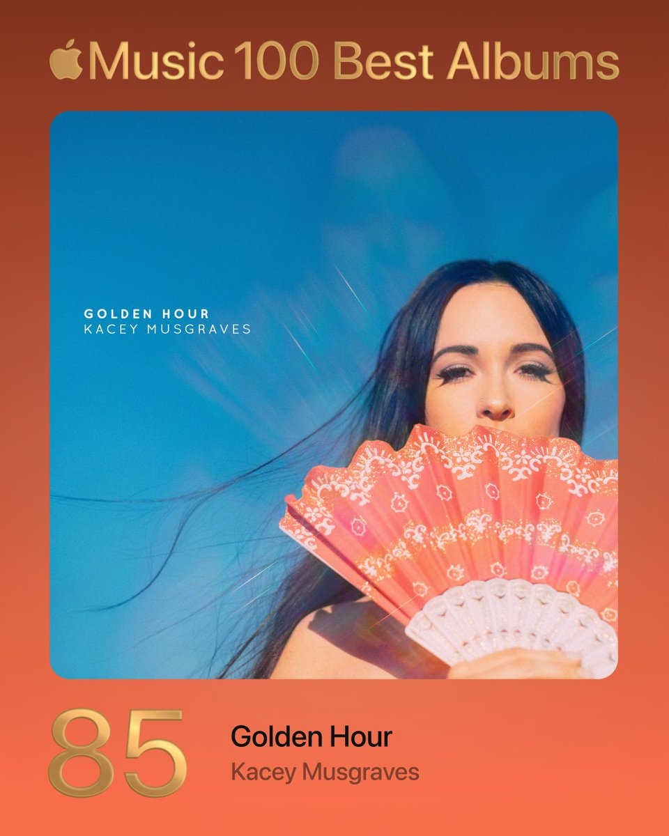 AppleMusic's tweet image. 85. Golden Hour - Kacey Musgraves

#100BestAlbums