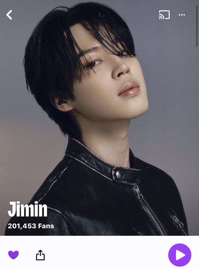 Jimin's Deezer profile has reached 201,453 fans🥳

Don't forget to like Jimin and all his tracks, EPs, and the '100%' playlist 💜