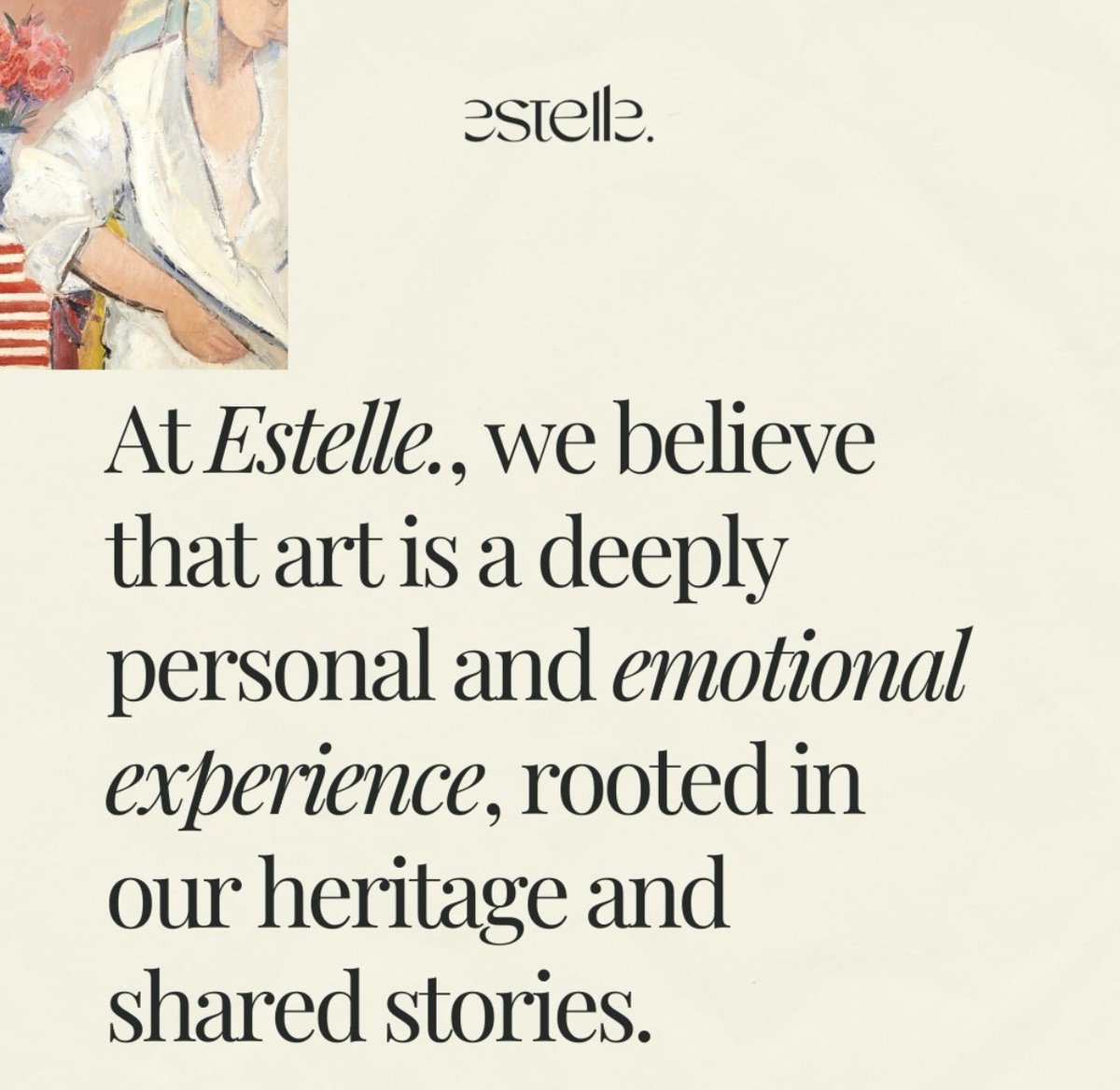 Congratulations to our friends at Estelle. on their launch today - please go to estelle.art to learn more about their legacy and mission dedicated to uniting artists, collectors, and enthusiasts. 
#estelle #estelleart #emergingart #secondarymarket #artcuration