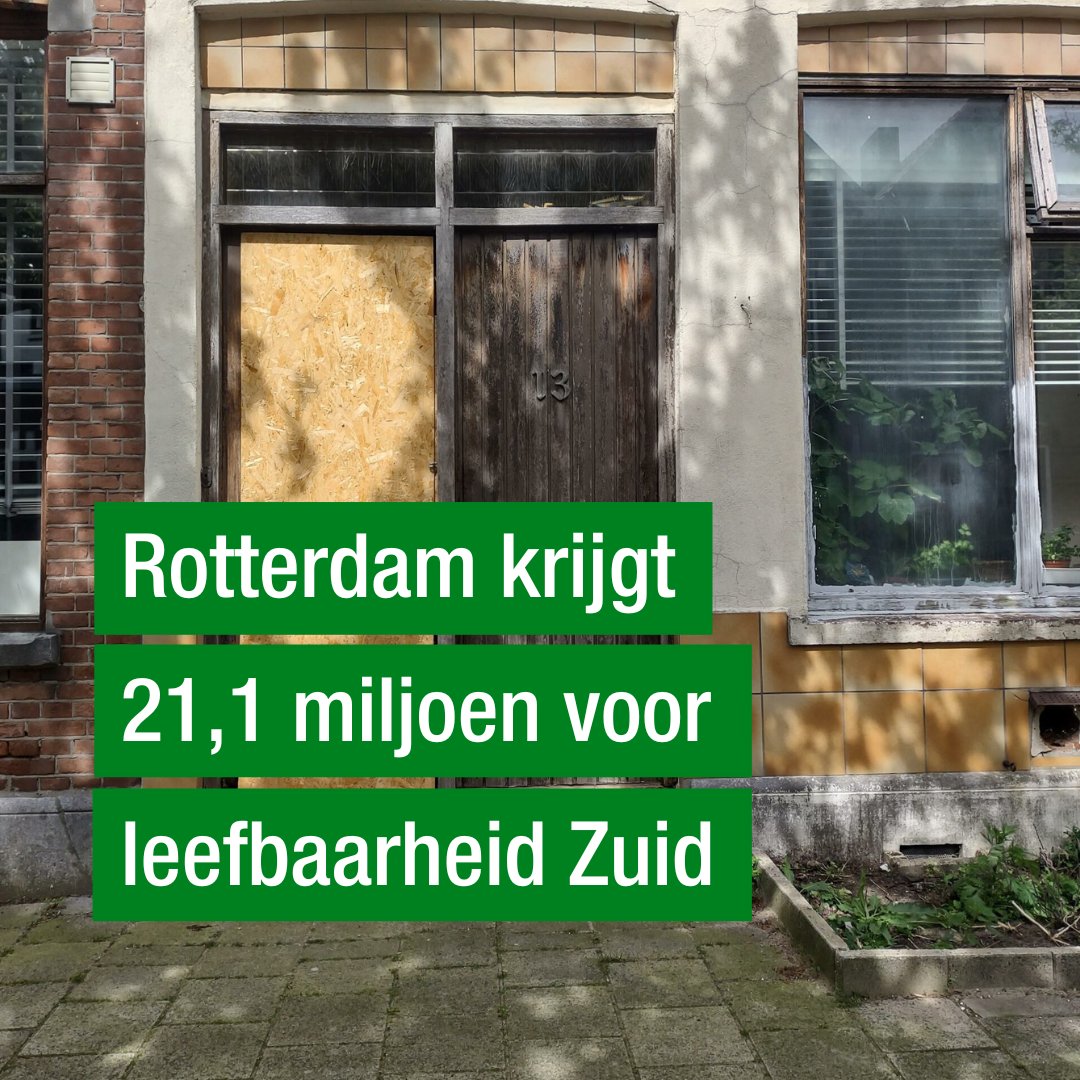 De gemeente @Rotterdam krijgt €21,1 miljoen van de @Rijksoverheid vanuit het Volkshuisvestingsfonds om 193 woningen in Rotterdam-Zuid aan te kopen en te verbeteren, en de gevels van 115 woningen op te frissen. Dit maakt deel uit van het @NPRZ010 voor betere leefbaarheid.