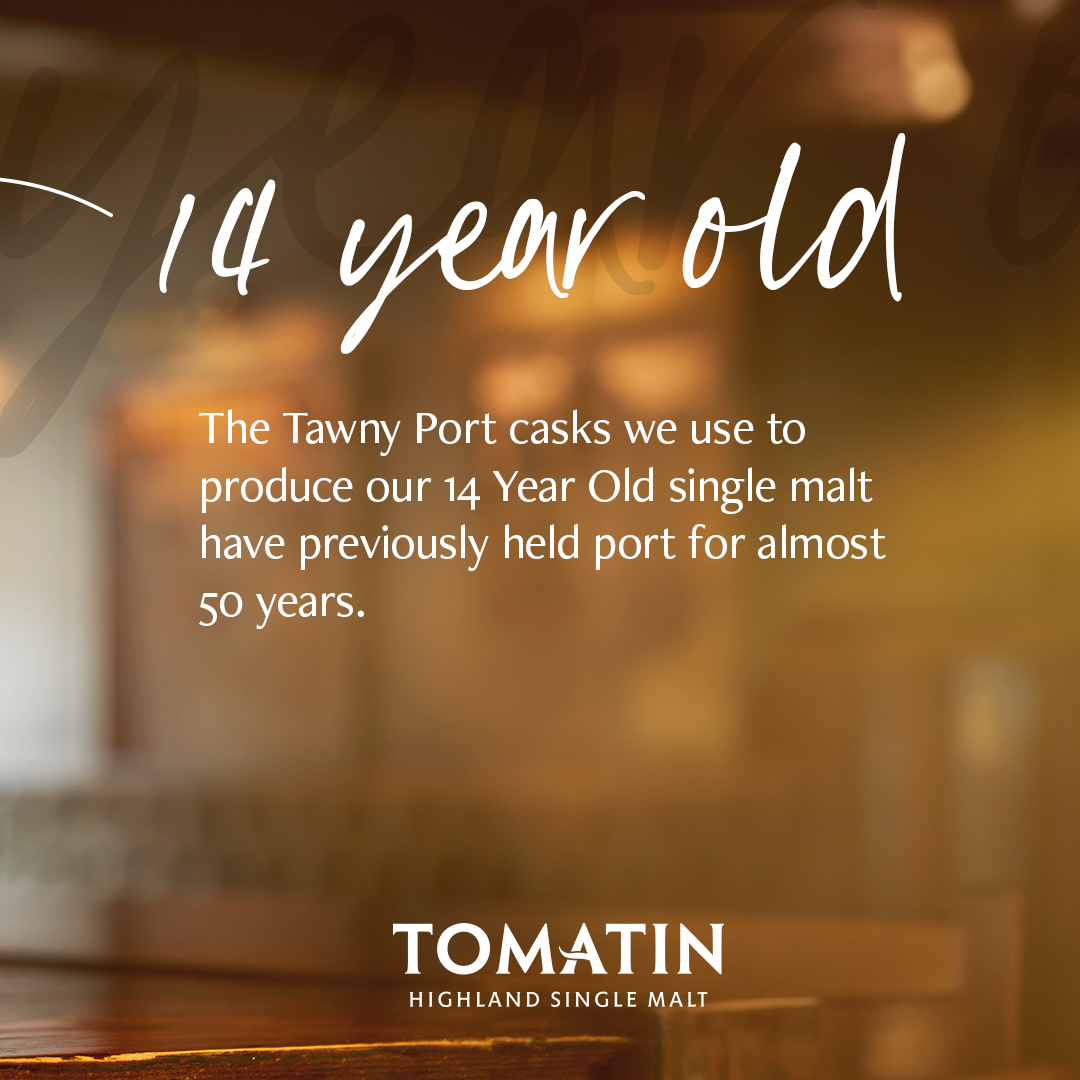 Tomatin1897's tweet photo. While it's rare for a core range whisky to be matured in Tawny #PortCasks, our #Tomatin 14 Year Old is exactly that.
A fruit-rich embodiment of first-class wood policy, the #Tomatin14 Year Old has earned its place in our core range line-up.
Explore: https://t.co/o7LU5eP4xv https://t.co/peuk7uRNcY