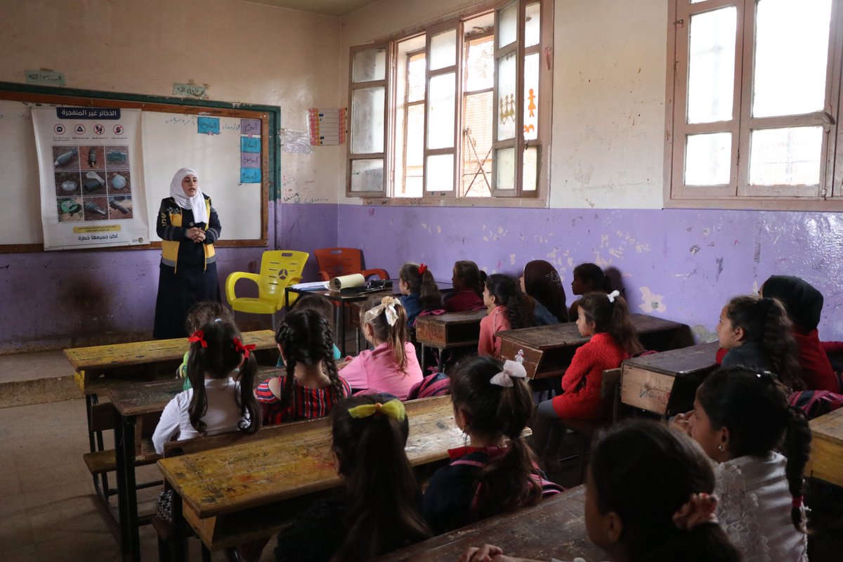 After years of bombardment by the Syrian regime and Russia, awareness campaigns on war remnants and unexploded ordinance are crucial for protecting civilians in northwestern #Syria, especially as the summer approaches and civilians visit farms and fields. These campaigns educate