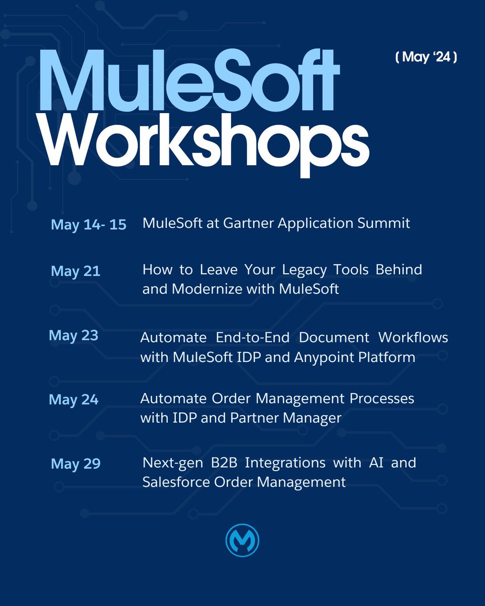⏰ Time to innovate at our upcoming MuleSoft workshops (thread)