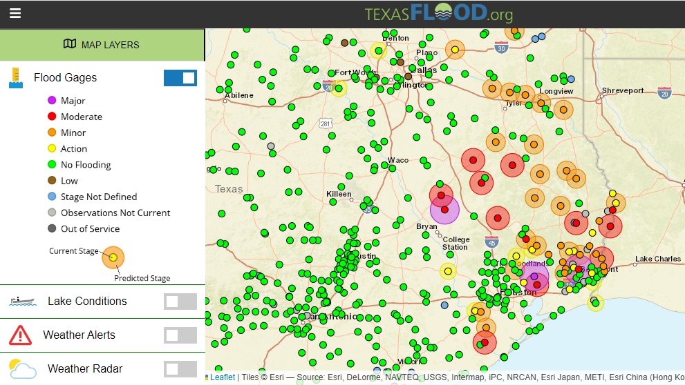 Be weather aware! The @TxGio Flood Viewer keeps you informed w/ real-time info about lake levels, river heights, & other conditions. Subscribe & opt for notifications that alert you when water is rising in a river near your house or property.  
👉 map.texasflood.org #txwx