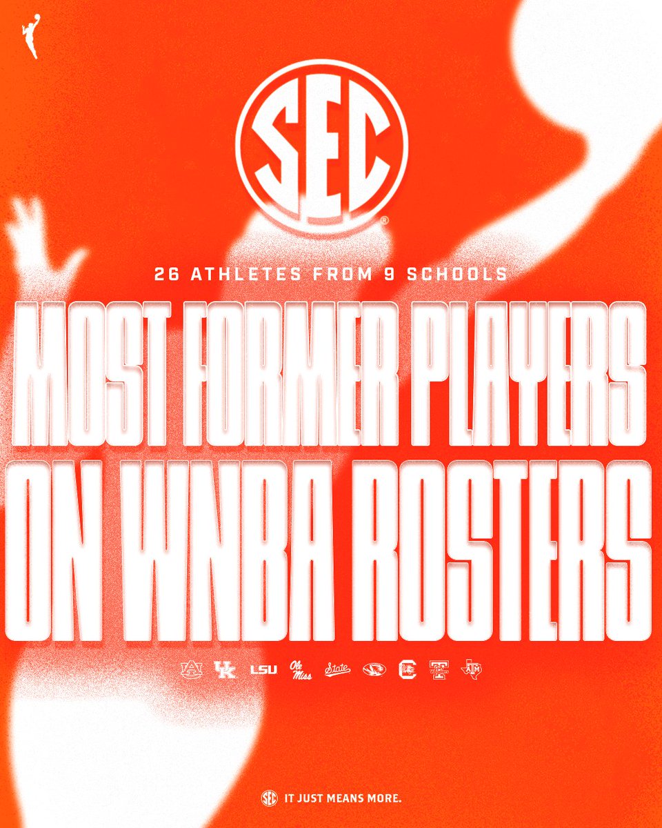 More former athletes on @WNBA opening night rosters than any other conference. 🔗 secsports.social/wnba24 #ItJustMeansMore x #SECWBB