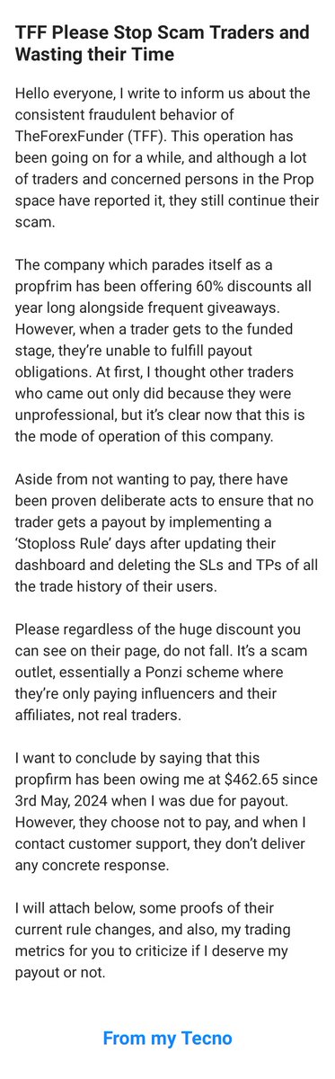 EchoPluto's tweet image. @TheForexFunder @TJFX98 why did you choose to scam me? Please why 💔