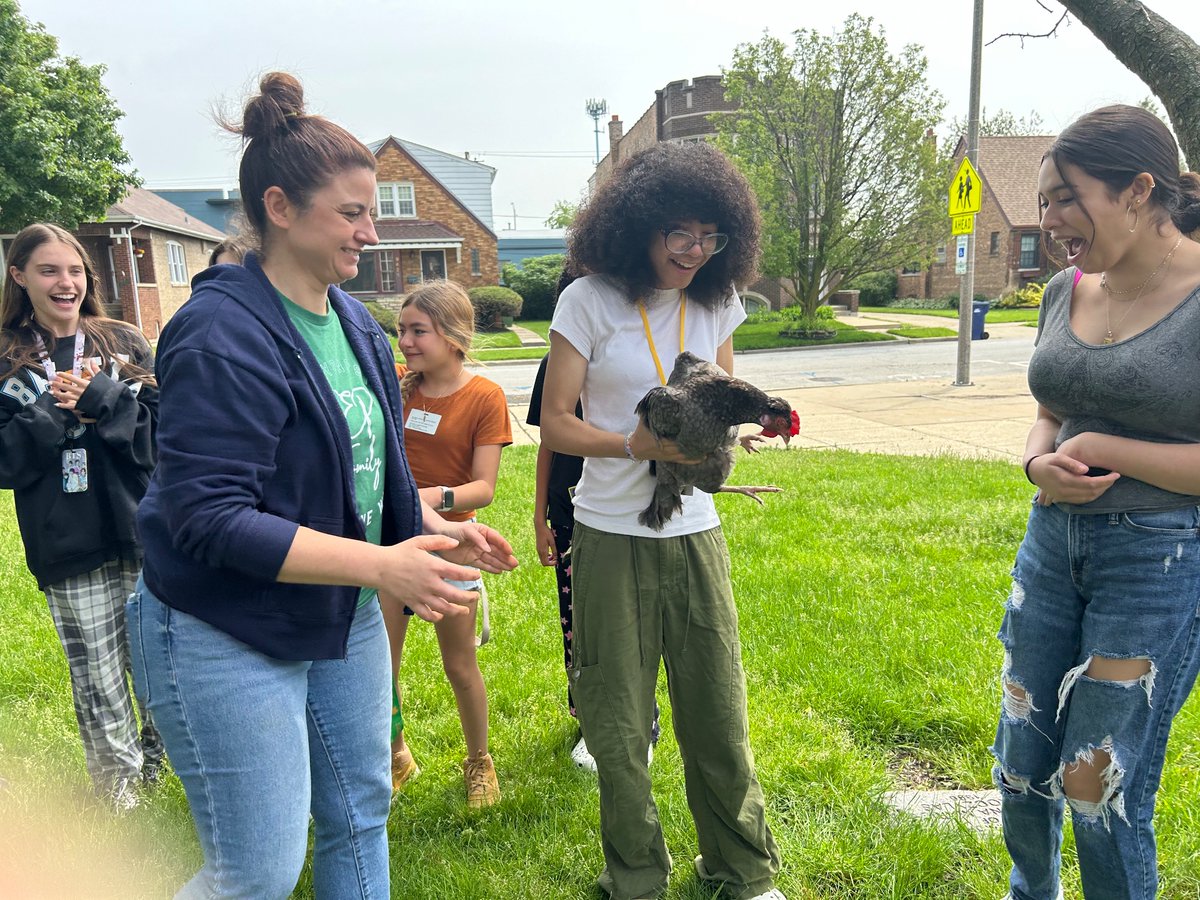 7th grade holding Ms. Iversons chickens! Awesome
Outside time! #beevergreen