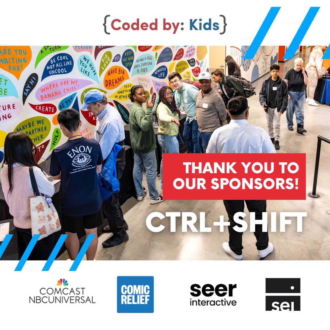 _codedby's tweet image. This past weekend we hosted the 7th annual #CtrlShiftCBK #CodingCompetition! We are proud to provide this opportunity to Philly’s youth and it wouldn't be possible without the support of our amazing sponsors: @Comcast, @ComicReliefUS, @SeerInteractive, & @SEIInvestments.