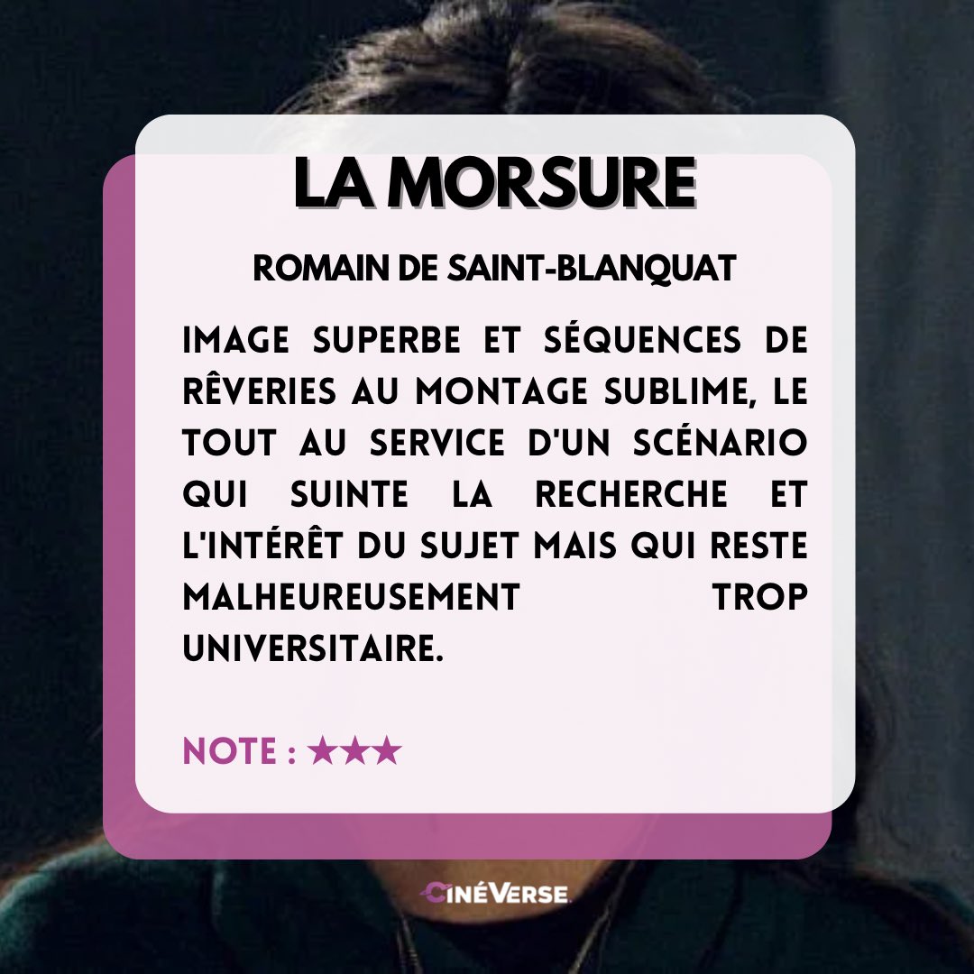 🌒 @Ant_Leviathan revient en une micro-critique sur #LaMorsure, à retrouver dès demain au cinéma !