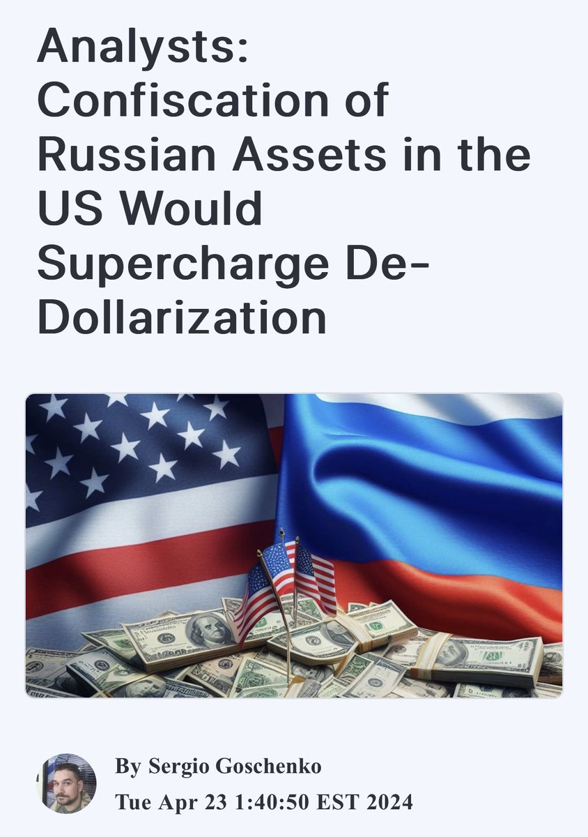 The almost like the morons in the ruling class are doing everything they can to tank the dollar The United States sanctions 1/3rd of the world population. Their short sightedness just accelerated the end of dollar supremacy