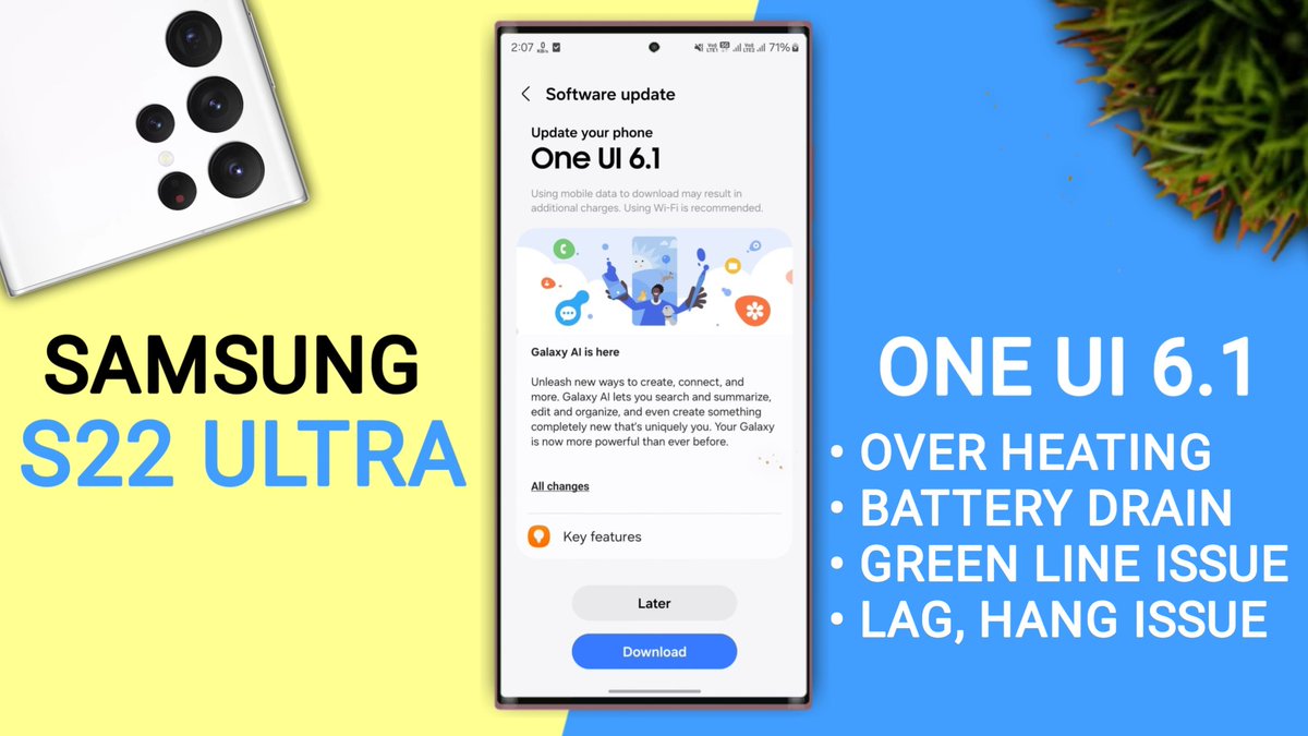 Samsung S22 Ultra One Ui 6.1 Update Bugs & Review 🔥👇
youtu.be/ciAk6KkTgGI?si…

#samsungs22ultra #samsung #oneui