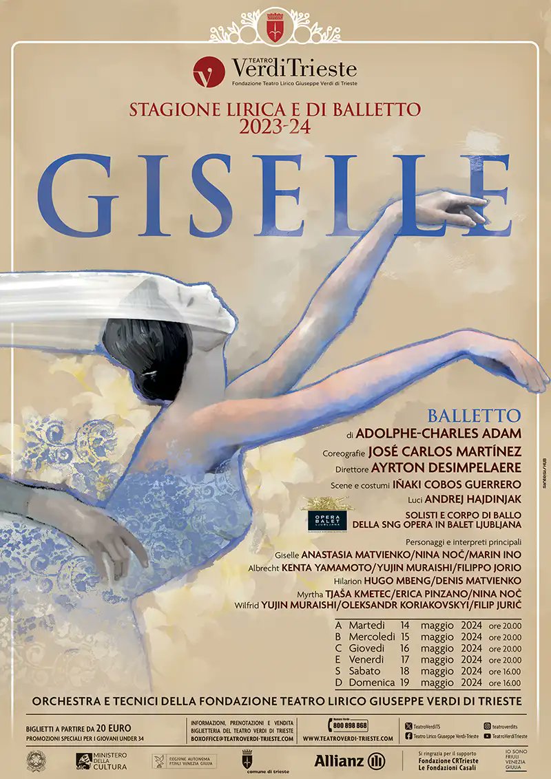 Questa sera martedì #14maggio la Prima di 'Giselle' al @TeatroVerdiTS. Fino a domenica 19 maggio in scena a Trieste il grande balletto comunemente considerato l'icona del Romanticismo Europeo ed oggi irrinunciabile classico per chi ama la danza discover-trieste.it/vivi/trieste-n…