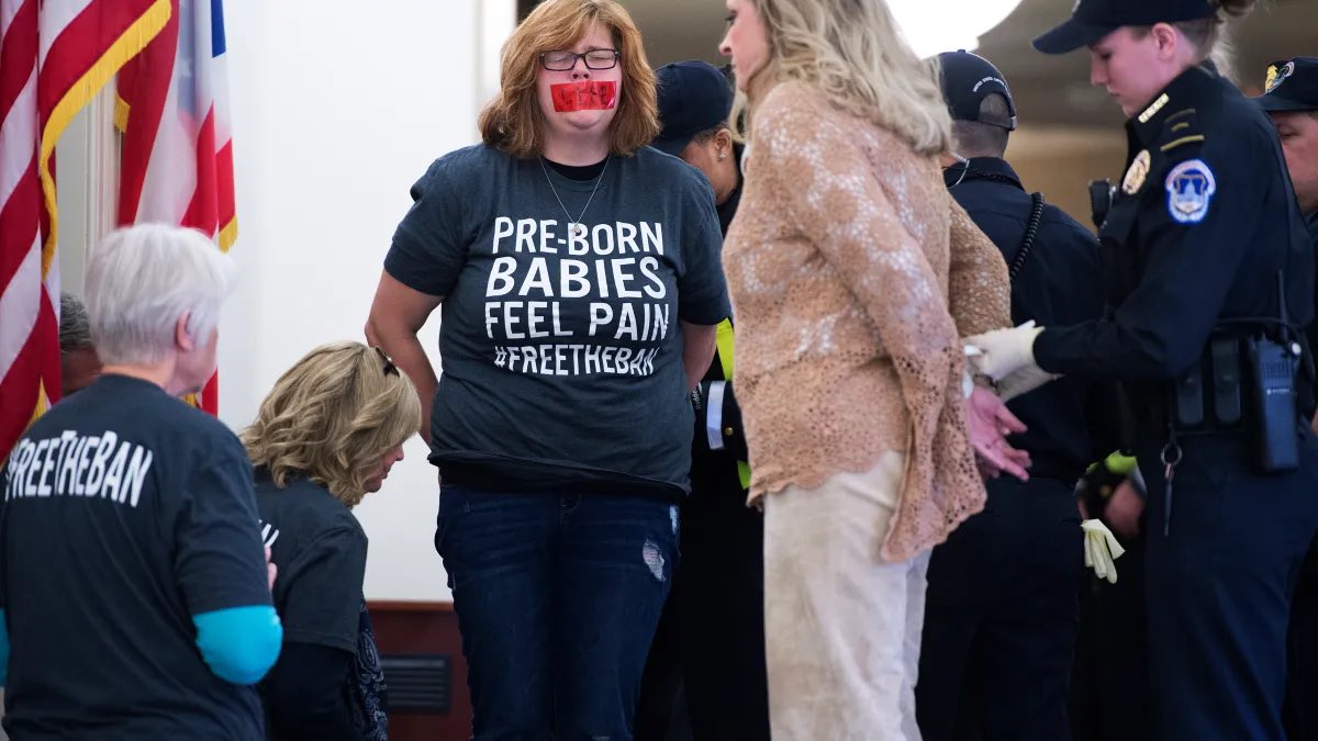 BREAKING: Lauren Handy, the woman who blocked a clinic and handed out pro-life flyers, has been sentenced to 57 months in prison by a DC judge after federal authorities prosecuted her. Handy and a group of others were outside the clinic and attempted to block the door with a…