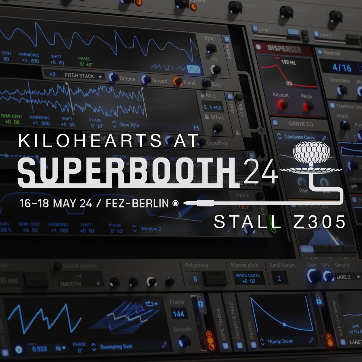 kilohearts's tweet image. We're setting off for Berlin tomorrow where we shall be meeting up with the loverly @Naskomusic and setting up our tent for #superbooth24! EXCITED! 😆