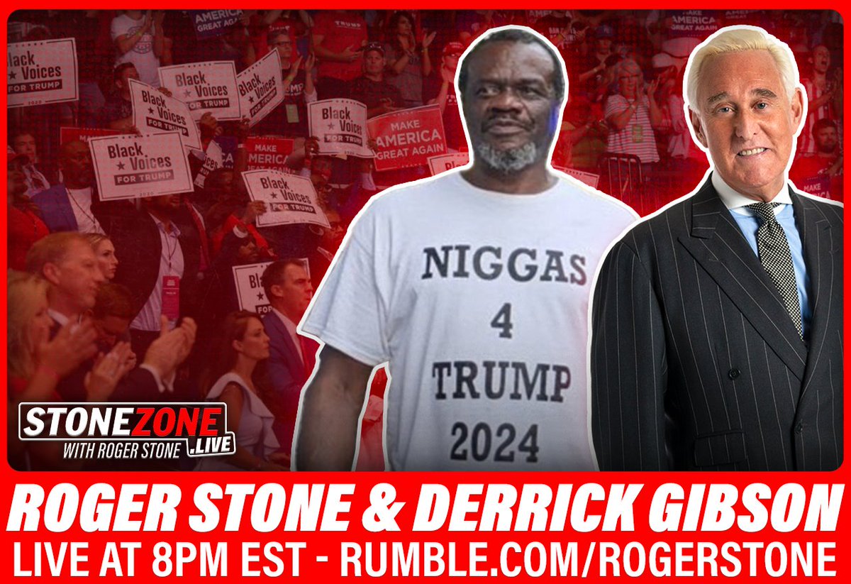 TODAY ON THE STONEZONE: The True Black Republican Derrick Gibson joins me to discuss Trump's outreach in the black community. @Gibson4NYS LIVE AT 8PM EST