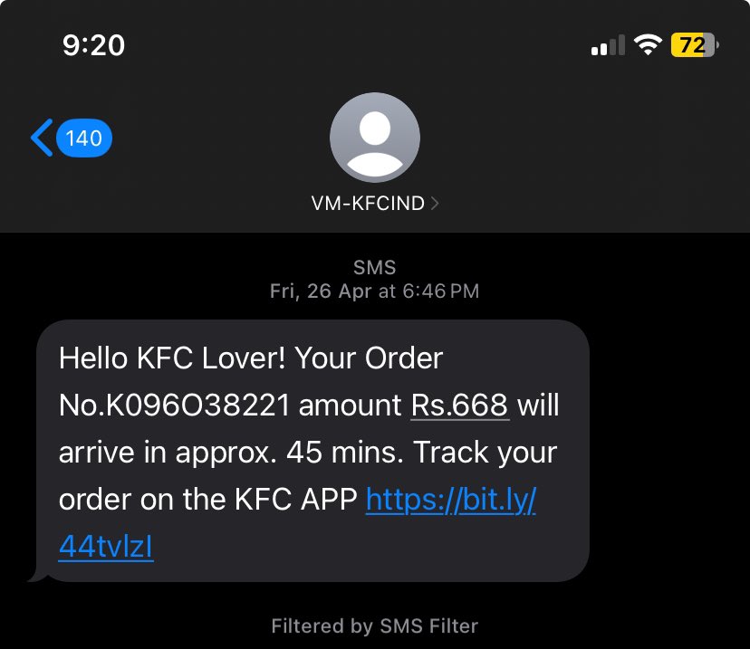 rohitroyale's tweet photo. @KFC_India @kfc I’d like to highlight an issue on my order for refund. I placed order on 26th April from kfc app, was not delivered and not refunded till now. Please refund my money. Refer attached screenshot for order details. https://t.co/eltKQAUnVr