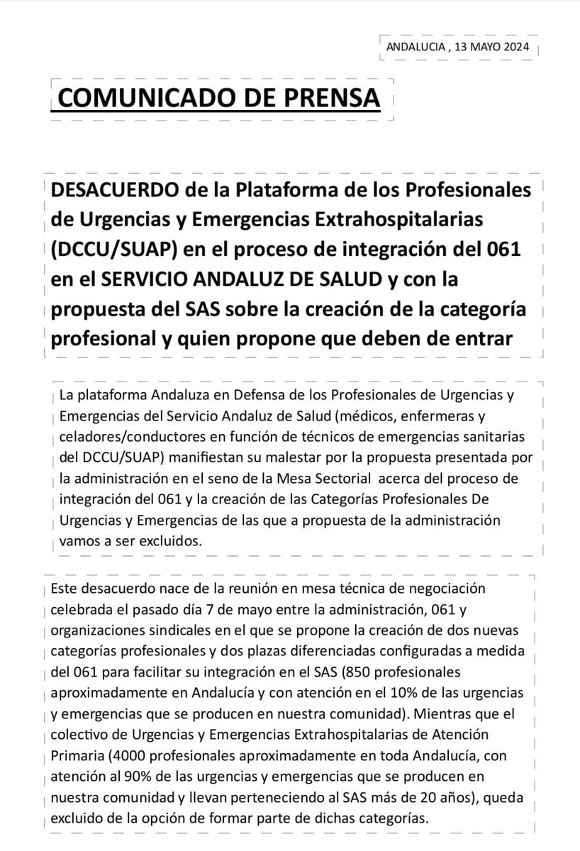 extrahosp_plat's tweet photo. Un nuevo ejemplo de cómo ⁦@LinaGarcia_AND⁩ y ⁦⁦@saludand⁩ condiciona nuestra vida profesional sin contar con nosotros. Nos ignora o peor aún, nos desprecia en lugar de cumplir lo que firmó #MismasFuncionesMismasCondiciones #InvisibilidadPremeditada https://t.co/rgC8voN5Al
