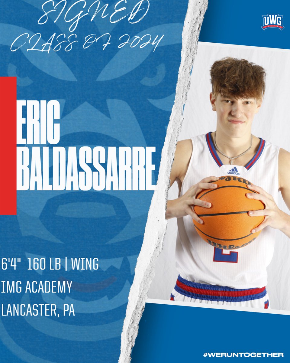 Officially official‼️ Everyone join us in welcoming Eric Baldassarre to our UWG Basketball family! 🐺🐺 📰: uwgathletics.com/news/2024/5/14… #WeRunTogether