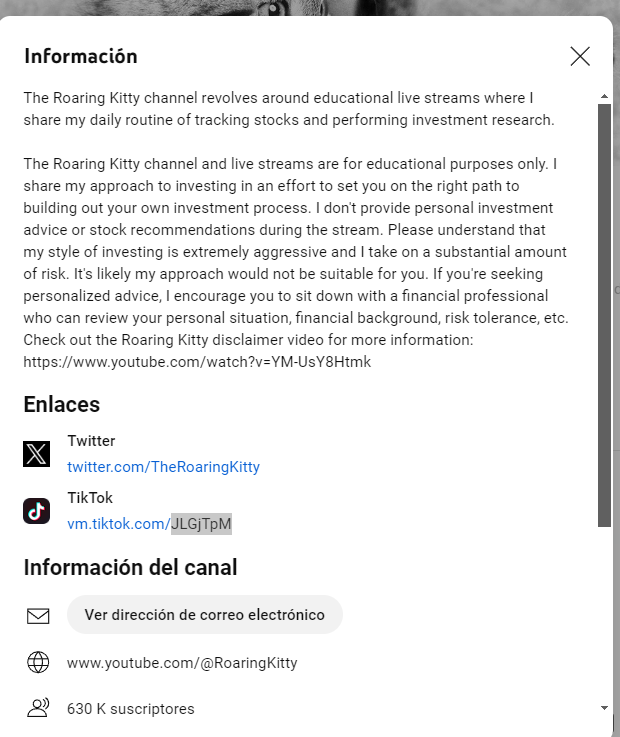 MexicApe's tweet photo. A ver A ver A ver.... Barajenmela mas despacio!
- En YT de @TheRoaringKitty (https://t.co/OuaP171qkf) Vas a la informacion del canal y se ve link a su pagina de TikTok
- En su Pagina de Tik Tok(https://t.co/diWKmRiQSr) Se ve que ahora ESTA APOYANDO A $AMC!! 

Por eso tantas peliculas como referencia en sus Tweets! Por eso el tweet  de "NO PELEAR"! EXCELENTE! @TheRoaringKitty Ahora mas enfocado en $AMC! 

#LFG #AMCMOASS #GMESQUEEZE