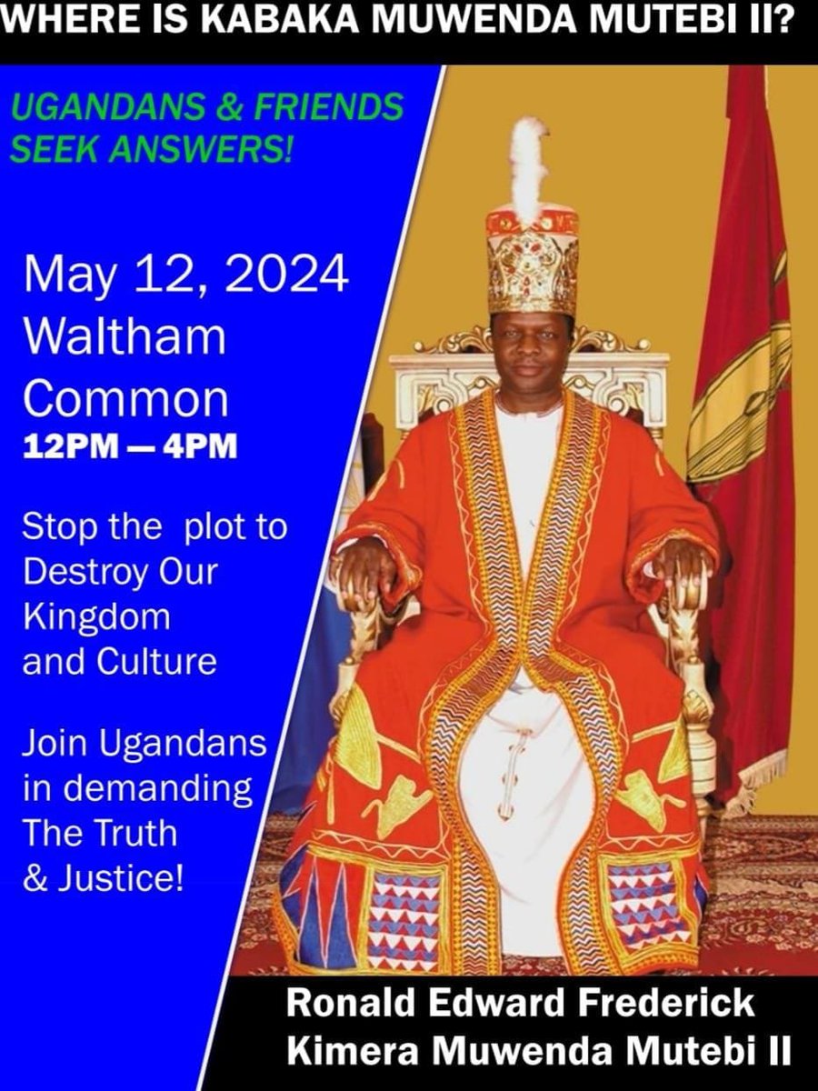 madways__'s tweet photo. To the @VPofNamibia @NamPresidency @GRN_Namibia @NamibiaOPM
@NamibiaMedia.
The king of Buganda has been missing for weeks and after pressure on the government his photos circulated social media last sunday that he was taken to Namibia.
#FreeOurKing
#FreeBuganda https://t.co/eZ8FIuPxKk