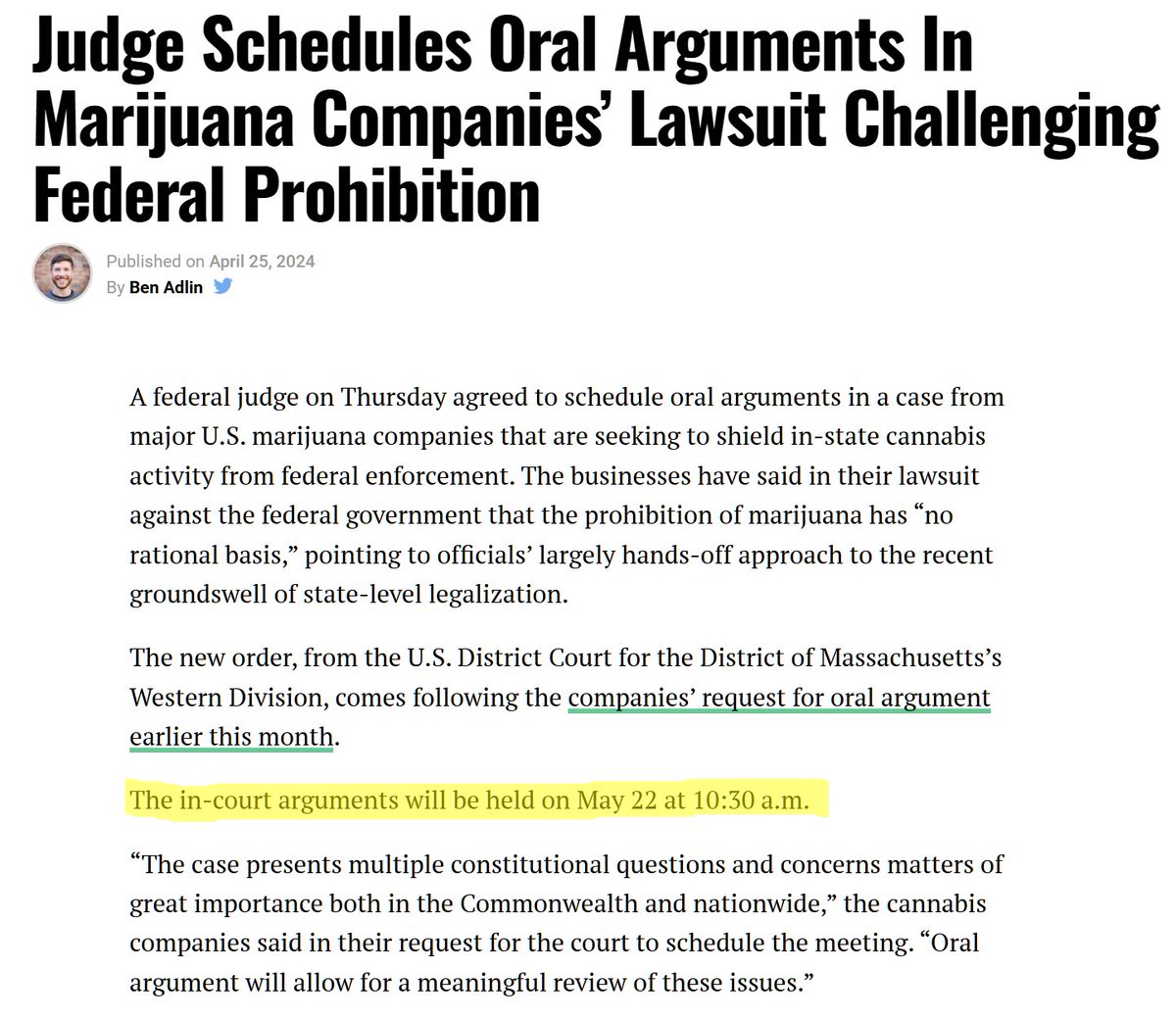 Reminder: in-court arguments for the lawsuit challenging federal prohibition will be held next week on May 22 at 10:30 am David Boies has racked up victory after victory, defending IBM, CBS, Apple v. Samsung, and more. Hollingsworth v. Perry (2013): Boies played a pivotal role…