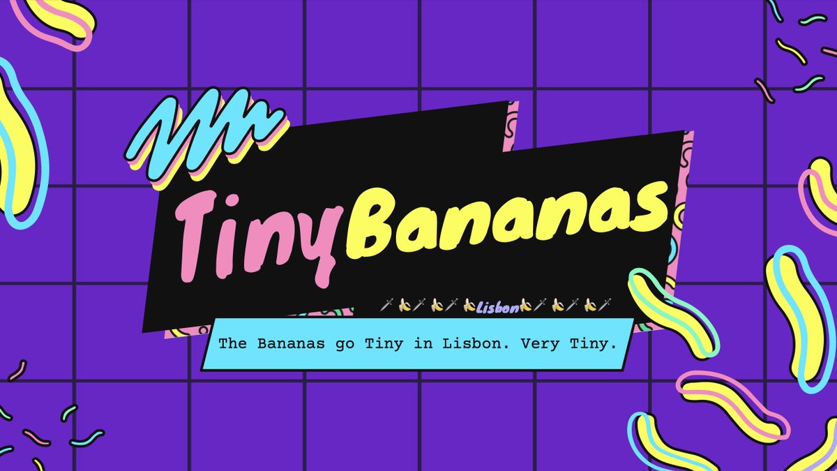 #TinyBananaHouse in Lisbon! 🇵🇹 We have a TinyPlan for @NFCsummit ft Bananas... WHEN: 1⃣ May 29 at 17:00 | TinyBanana: Pool Party 2⃣May 30 at 11:00 | TinyBanana: BBQ Brunch PLEASE READ IT ALL TO RSVP 🧵