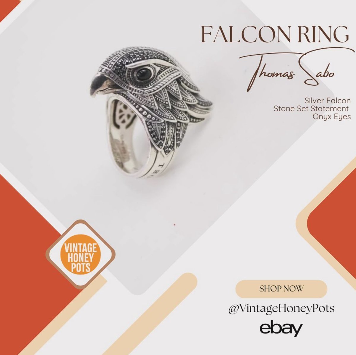 Elevate your look and make a statement with this stunning Thomas Sabo falcon ring💍✨

ebay.co.uk/str/vintagehon…

#Vintage #thomassabo #preloved #buyvintage #shopvintage #eBay #Ring