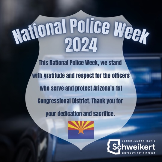 During National Police Week, we celebrate our #AZ01 law enforcement officers and those across the country who put their lives on the line each day to keep our communities safe.

We will forever be grateful for their dedication and sacrifice.