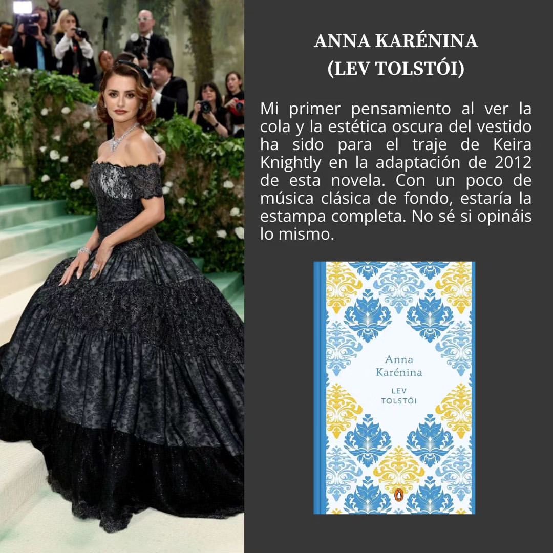 AmazonBooksRP's tweet image. © #AmazonBooksRP Bookstore! 📚
𝗕𝗼𝗼𝗸𝘀, Comics, Magazines &amp;amp; More

Now a͟v͟a͟i͟l͟a͟b͟l͟e͟: Looks from the @iTheMetGalaRP as if they were books: Penélope Cruz of “Anna Karénina” by Lev Tolstói.