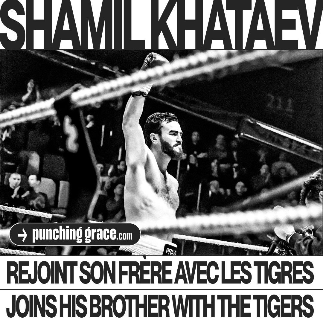 🚨Avec l’annonce de sa venue au Québec du 6 juin, on revoit l’entrevue exclusive que Shamil Khataev nous avait accordé au moment de sa signature avec EOTTM📰 «Ensemble, moi et mon frère ne pourrons être battus.» ➡️À lire ici : punchinggrace.com/nouvelles/sham… #BraceForImpact