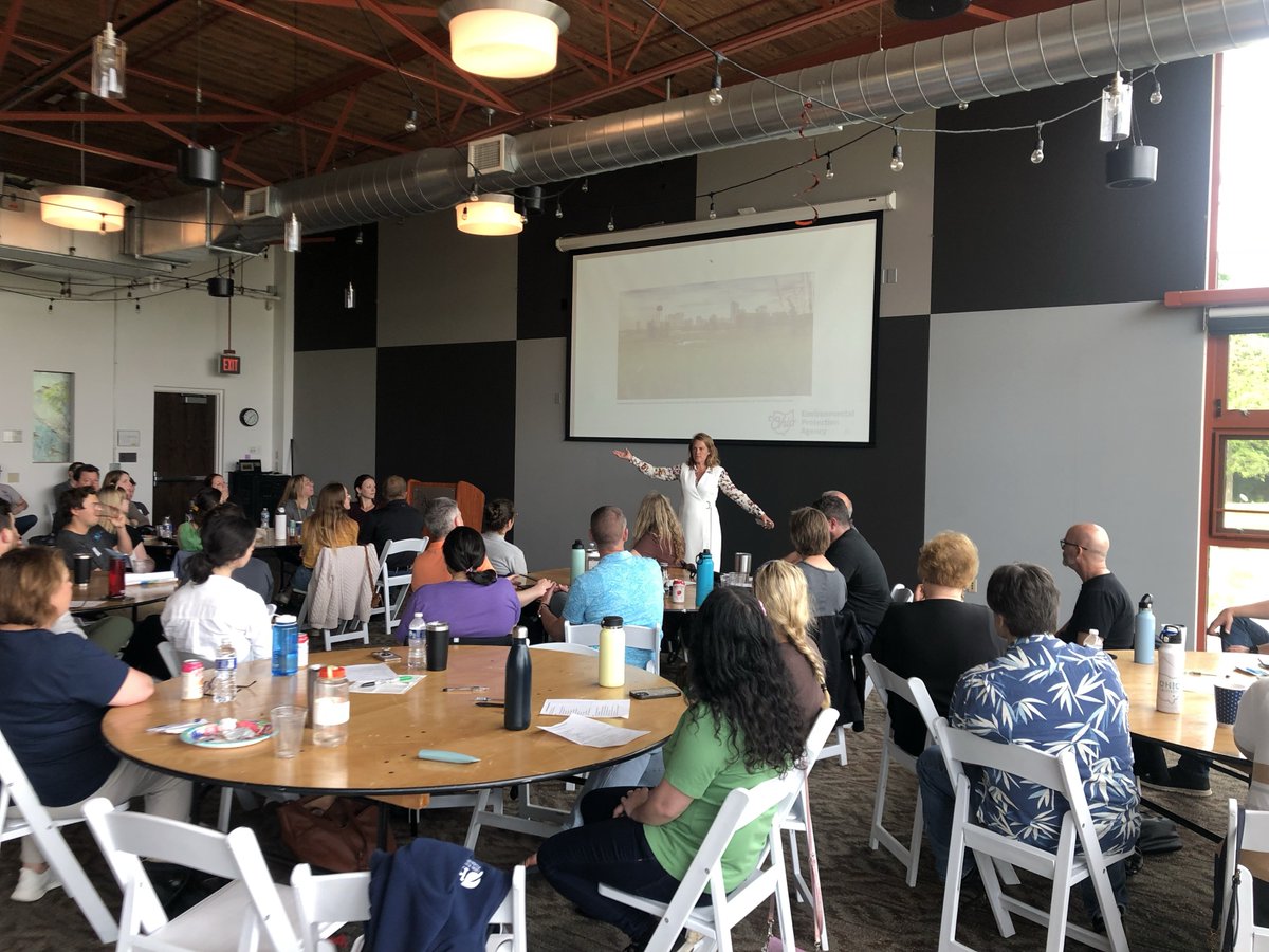 Being on the same page is key! 🔑
Dir. Vogel swung by the Division of Environmental and Financial Assistance's all-staff meeting, recently, to talk the future of #OhioEPA.
Oh, and a bonus? It was at Scioto Audubon Metro Park. Thank you, @CbusMetroParks for the B-E-A-utiful venue!