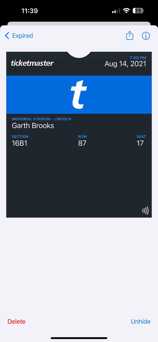 STLTravis's tweet image. I just can’t delete it. @garthbrooks 

Not quite the same as the old style concert ticket stubs, but nostalgic nonetheless.