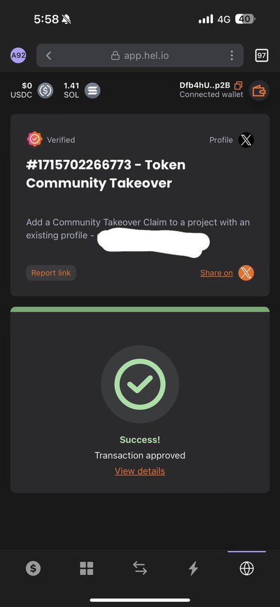 ShortSqueezeGME's tweet photo. Hello @dexscreener we paid around 1h ago to get community takeover badge. Can you proceed more faster please.

https://t.co/8Z3swDCS4N https://t.co/xw0tzwKLLB