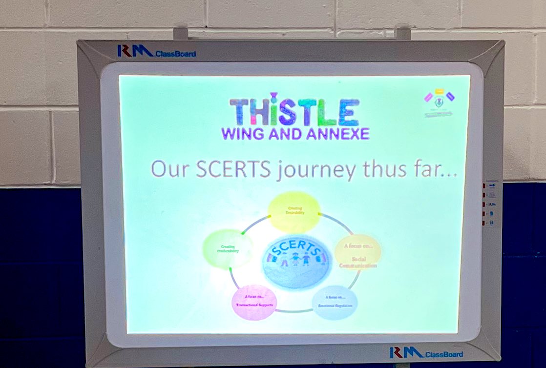 Hearing all about the wonderful work of the @thistlewingkps team and their SCERTS journey. An excellent session and some very talented and passionate staff! @ASNFalkirk #SCERTS #SCERTSinFalkirk #successforall #GIRFEC