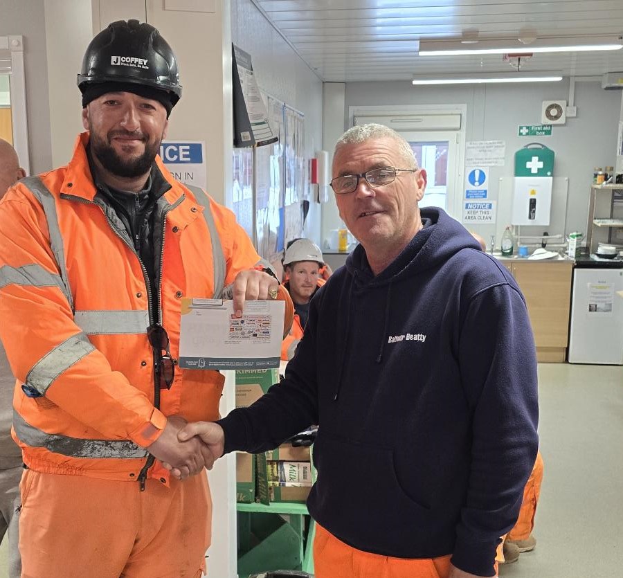 Well done to Bogdan for his recognition from Balfour Beatty plc on creating awareness around the potential health hazards of Silica dust. 

#ThinkSafeBeSafe