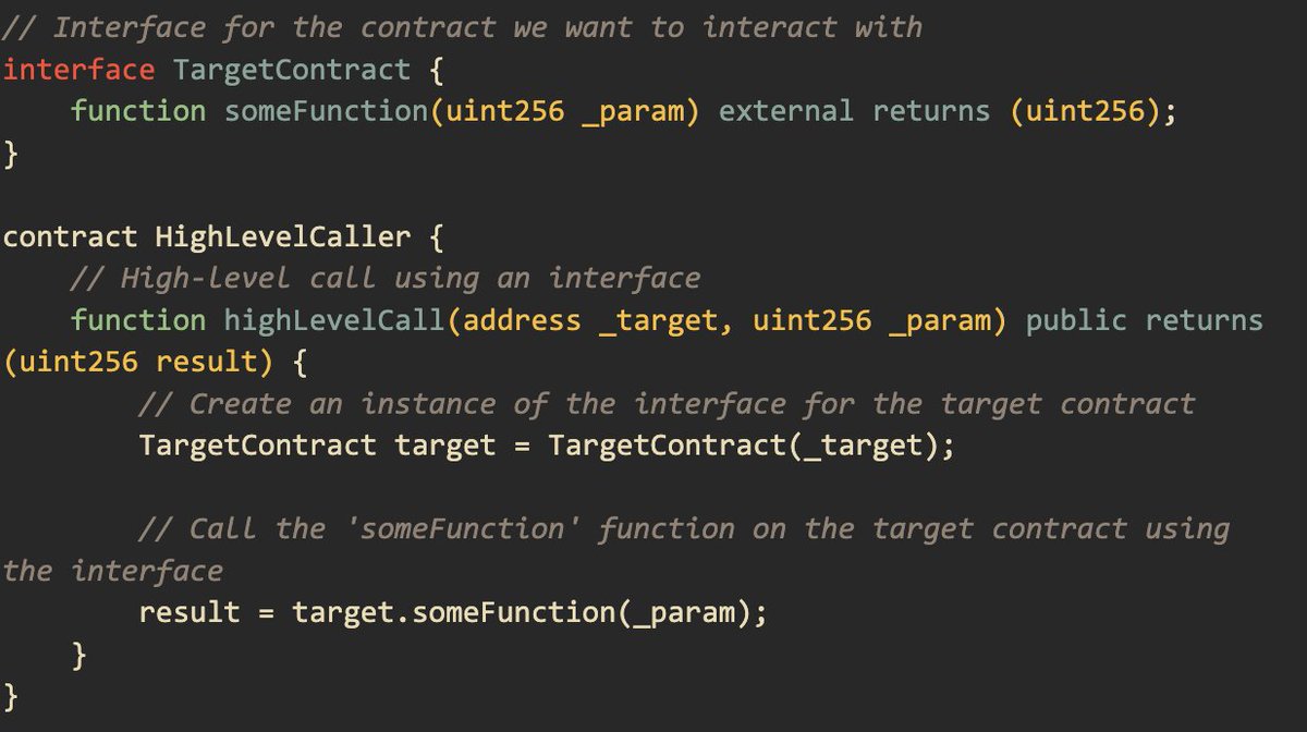 0xCharlesWang's tweet image. Understanding Low-Level Call &amp;amp; High-Level Call in Solidity

In Solidity, there are two primary ways to invoke functions or interact with other contracts: high-level and low-level calls. These two methods offer different levels of abstraction and control over the interaction…