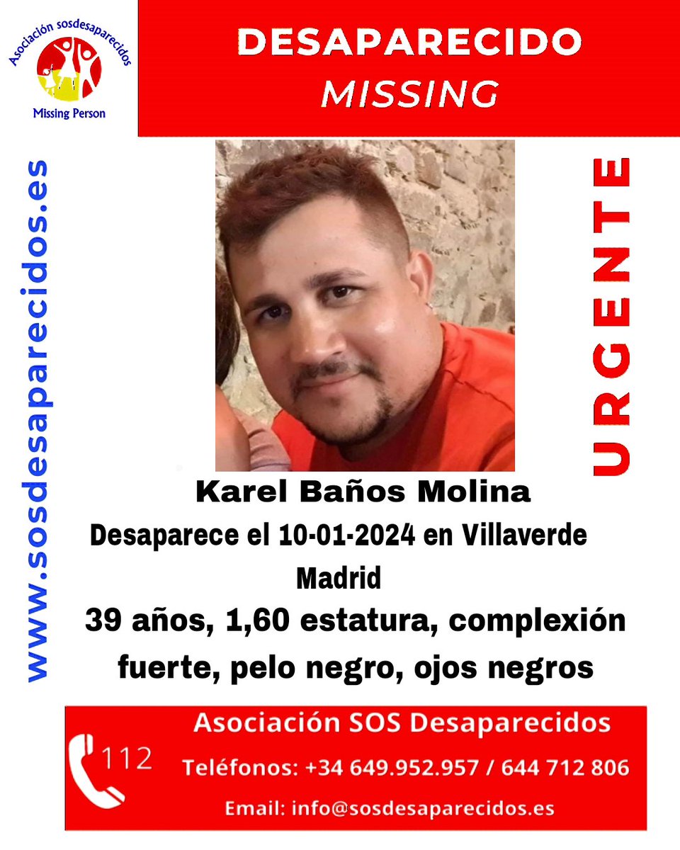 🆘DESAPARECIDO Continúa desaparecido #sosdesaparecidos #Desaparecido #Missing #España #Villaverde #Madrid Fuente: sosdesaparecidos Síguenos @sosdesaparecido