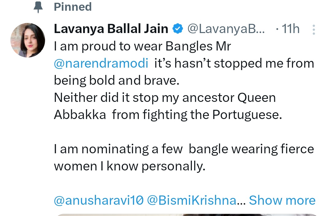 Farooq Abdullah : Pakistan has nuclear weapons. It is not wearing bangles. PM Modi : Why is opposition so afraid of Pakistan. If Pakistan is not wearing bangles, we will make them wear bangles. Next day Tweet by Lavanya BJ 😂😂😂😂 Is everyone in Khangress so dense ??