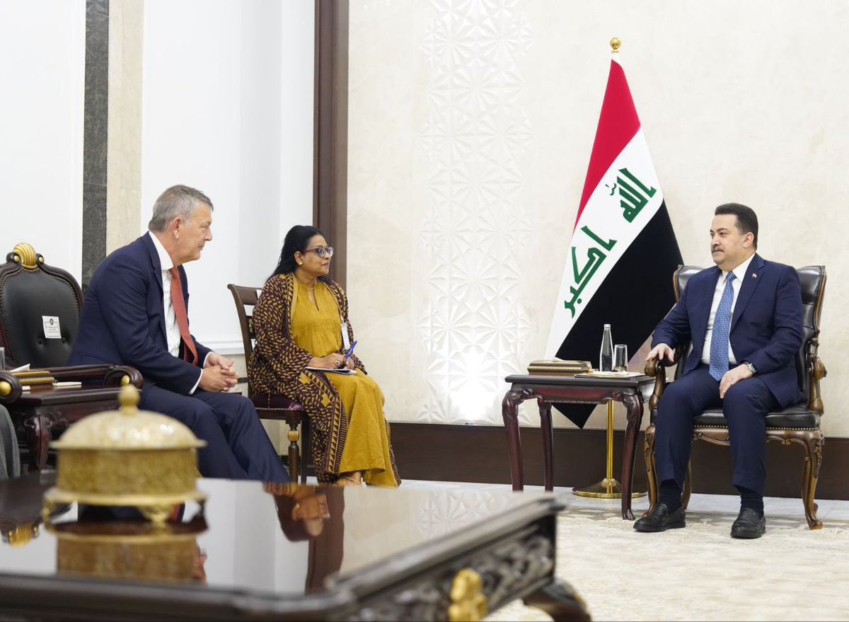 In Baghdad today: engaging discussion with Prime Minister Mohammed al- Sudani about the situation in #Gaza. Grateful for Iraq’s decision to provide @UNRWA with 25 millions US$ in addition to fuel in support of the entire humanitarian community’s response in Gaza. We also