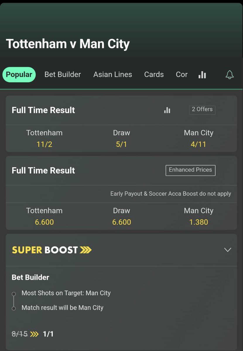 mason_matt's tweet photo. @AndyRobsonTips thoughts on tonight's Super boost? https://t.co/4ozgSSPuef