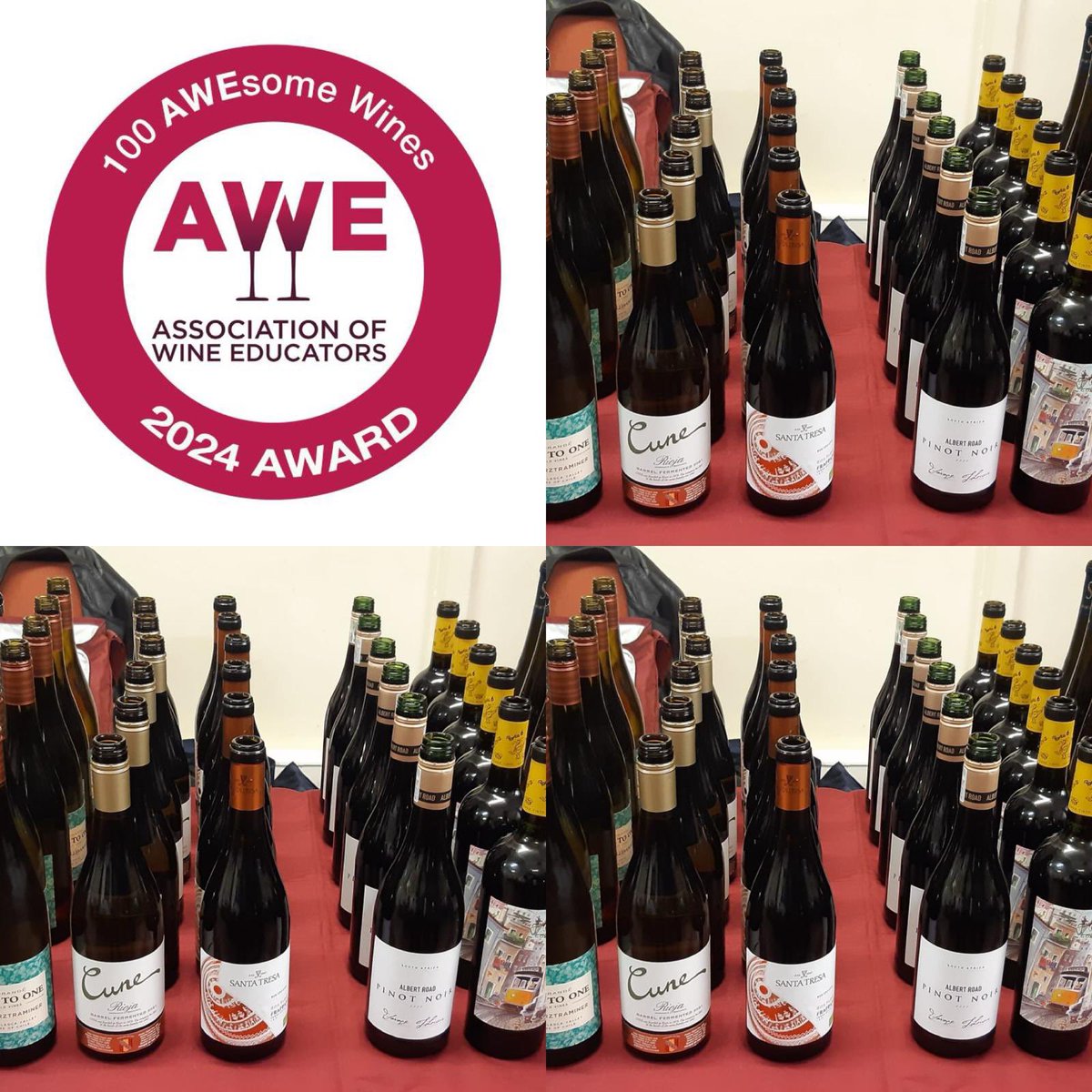 A huge pleasure to share a photo of the wines presented by @CircleofWine Hon. Secretary @VivienneFranks during a 100 AWEsome Wines Tasting. These amazing wines were sourced from @waitrose and @majesticwine . Check out the full list at 100wines.wineeducators.com @AssocWineEd