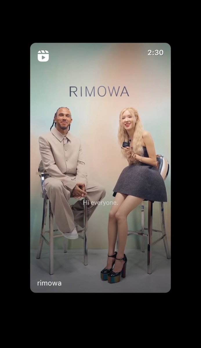 .@BLACKPINK #ROSÉ update “@RIMOWA 🔗(youtu.be/SDnFx-gxDs0?si…) In converstion with Rosé and Lewis Hamilton W/ @LewisHamilton”  #블랙핑크  #로제 #BLACKPINK